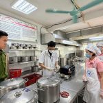 Trường Mầm non B đón Đoàn kiểm tra liên ngành và Đoàn kiểm tra VSATTP