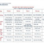 Thực đơn tháng 5-2026 của bé