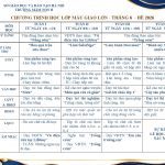 Chương trình học hè tháng 6.2026 khối mẫu giáo lớn